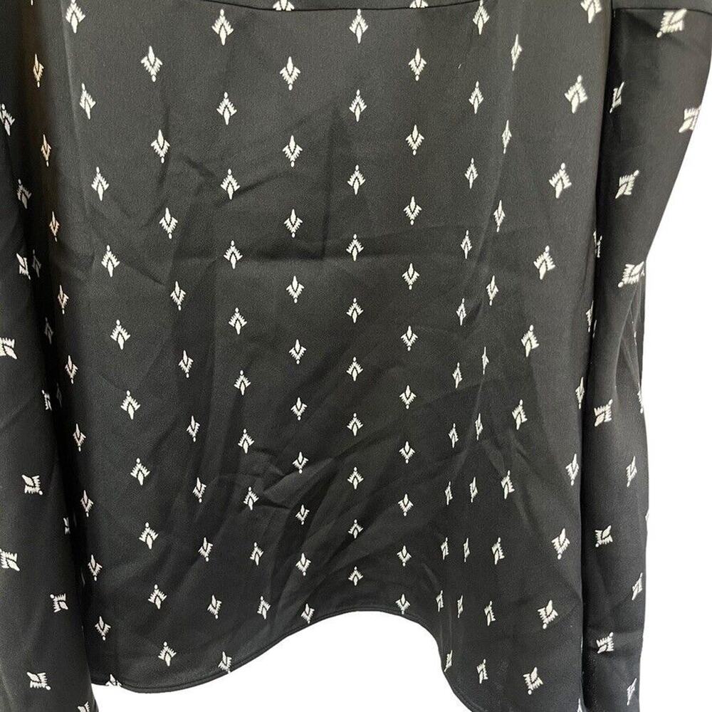 Ann Taylor Loft Plus Womens Black White Satin Midi Flare Side Zip Skirt sz 18 - Picture 11 of 15
